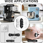 8PCS Cord Organizer for Appliances, Upgraded Kitchen Appliance Cord Organizer Stick on Appliance Cord Wrap Cord Kipper Cord Holder for Appliances Pressure Cooker, Coffee Maker, Air Fryer,Mixer