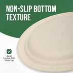 Paper Plates 6 Inches, 100 Pack Disposable Plates – 100% Compostable Plates, Water & Oil Proof Dessert Plates, Microwavable Small Paper Plates, Perfect Paper Plate For Party - Brown