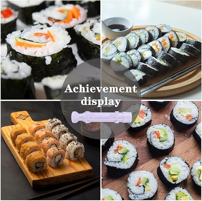 URED sushi bazooka sushi maker kit, Sushi Roller Mold Food Grade Plastic Rice Vegetable Meat homemade Diy Sushi Making Kit Machine tool kitchen Utensils sushi molds press gun