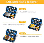 UNIWEIGH Digital Pocket Scale 200g/0.01g, Digital Gram Scale, Mini Jewelry Scales Digital Weight Grams with 50g Cal Weights for Food,Jewelry,Coins,Small Items,Coffee (Battery Included)-Blue