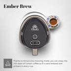 ETHNIQ Turkish Coffee Maker - 100% BPA Free, 120V, 1 to 4 Cup Brewing Capacity with Cook Sense Technology for Delicious Cup of Turkish & Greek Coffee, Turkish Coffee Pot - Black
