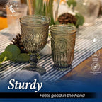 Yungala Smokey Black Highball Glasses Set of 6 —10 oz Tall Drinking Glasses