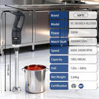 VONCI 500W Commercial Immersion Blender Handheld, 20" 304 Removable Shaft, Heavy Duty Stick Blender with Variable Speed 6000-20000RPM, Long Hand Mixer for Professional Kitchen Use.