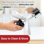 Original Slap Chop Slicer with Stainless Steel Blades & Cheese Graty | Manual Food Chopper & Twist Grater for Cheese, Vegetables, Salad Toppings, & More | Lightweight & Easy to Clean