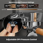 Gemilai G3028A Espresso Machine, 15 Bar Professional Coffee Maker with Adjustable Pressure & Automatic Milk Frother, Dual PID & 550ml Boiler, 57oz Tank, Stainless Steel for Cappuccino, Latte Grey