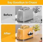 Daisyhome Cord Organizer for Kitchen Appliances-6 Pack, Appliance Cord Organizer stick on, Small Kitchen Appliances Cord keeper, Adhesive Cord Holder, Cord Winder for Pressure Cooker, Stand Mixer…