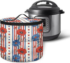 Stars And Stripes Pressure Cooker Insulation Bag for America250 Rose Print Insulated Carrier Electric Pressure Cooker Storage Bag Keep Your Cooker Dust Free