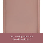Farberware Baking Nonstick Cake Pan, Rectangle, 9 Inch x 13 Inch, Red Rose Gold