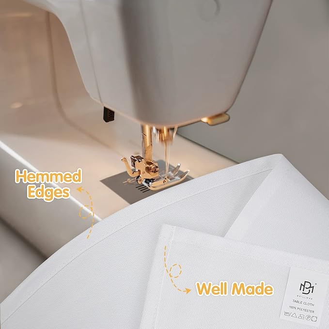 BRILLMAX 10 Pack White Tablecloths 70 x 120 Inch for 6ft or 8ft Rectangle Tables - Rectangular Bulk Linen Polyester Fabric Washable Cloth Cover for Wedding Reception Banquet Birthday Party