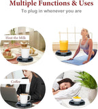 Large Candle Warmer Wax Melter, Warmer Plate for Candle Jar, Wax Cubes Melter, Warmer Plate, Electric Coffee Mug Warmer, Tea or Various Beverages Warmer, for Home, Office Desk, etc, Best Gift(Black)