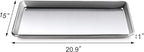 New Star Foodservice Commercial-Grade 18-Gauge Aluminum Sheet Pan/Bun Pan (15 L x21 W x1 H (Two Thirds size) Measure Oven)