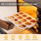 Vinino Silicone Madeleine Pan with Metal Reinforced Frame, 12-Cavity Shell Shape Madeleine Mold with Non-Slip Handle, Nonstick Madeleine Cookie Trays for Oven, BPA Free, Dishwasher Safe- Cream