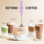 Zulay Kitchen Patented Tornado Triple Whisk Milk Frother with 4 Duracell Batteries – Handheld Foam Maker for Coffee, Lattes, Matcha & Hot Chocolate – Rich, Creamy Froth in Seconds - Rose Gold