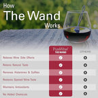 PureWine The Wand Wine Purifier - Red & White Wine Filters for Histamines & Sulfites, Sulfite Remover Sticks, Helps Allergies & Headaches, Gift Accessories for Women & Men - 24 Wands, Silver