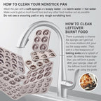 CHEFMADE Donut Mold Cake Pan, 6-Cavity Non-Stick Ring Doughnut Bakeware for Oven Baking (Champagne Gold)