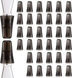 Chengu 36 Pieces Liquor Bottle Covers Pour Spout Covers Bar Toppers for Bottles Universal Pour Dispenser Dust Translucent Silicone Rubber Spout Caps for Bar Home Kitchen Tools Supplies (Black)