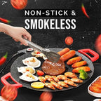 Non-Stick Electric Indoor Grill Pan, 11-15.74in Electric Griddle Nonstick, Multi-functional Korean Electric Indoor Grill, Smokeless Portable Electric Gril (36cm/14.2in)