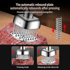 316 Stainless Steel Meat Tenderizer Tool, 24 Sharp Needles, BOMANSI BOMS Steak Tenderizer, Tenderizing Steak, Beef, Chicken, Pork, Barbecue, Marinating, Chicken Tenderizer with free cleaning brush