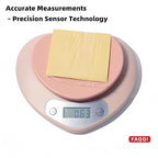 Cute Kitchen Scale, Digital Food Scale with LCD Display, 11 lb (5kg) Capacity, 0.03 oz (1g) Precision for Baking and Cooking (Pink)