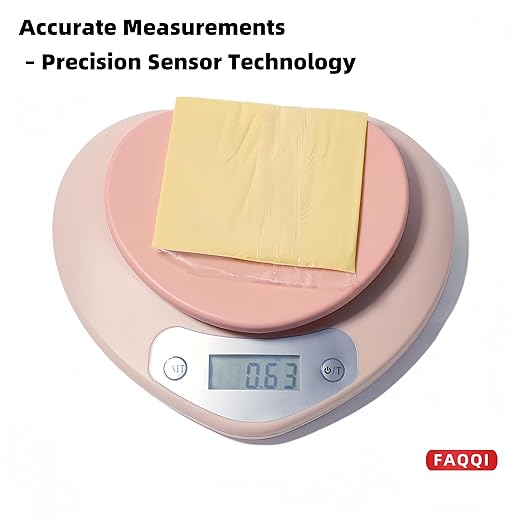 Cute Kitchen Scale, Digital Food Scale with LCD Display, 11 lb (5kg) Capacity, 0.03 oz (1g) Precision for Baking and Cooking (Pink)