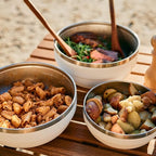 YETI Rambler Low Bowls, Vacuum Insulated, Stackable and Nestable Stainless Steel Bowl with Lid, 1.6 Quart, Cherry Blossom