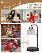 Candle Warmer Lamp with Timer & Dimmable Brightness, House Warming Gifts New Home, Candle Warming Lamp Gifts for Christmas, Birthday Gifts for Women Mom, Flameless Wax Melt Warmer for Jar Candles
