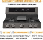 Atgestore AEB76124701 Center Griddle Replacement for LG stove Parts AAA30016801 Cast Iron Griddle Plate LG Gas Range Parts LSGL5833F LRGL5823S Gas Stove Cooktop Burner Griddle Assembly Flat Top Pan