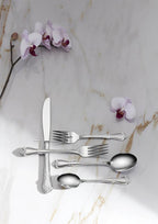 Oneida Silverware Set, True Rose Everyday Flatware Teaspoons Set, Service For 4, 18/0 Stainless Steel, 5.97 x 1.26-Inch, Dishwasher Safe, Mirror Finish, Utensils Set, Tea spoon (Silver, 4 Piece)