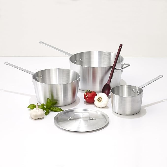Winco Heavy-Duty Aluminum Tapered Sauce Pan, 3mm, 1.5 Quart