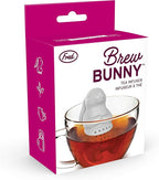 Genuine Fred, BREW BUNNY, Rabbit Reusable Silicone Tea Infuser, Gray, Fun Gift for Tea Lovers, Clever Kitchen Gadget