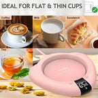 TRILINK Coffee Mug Warmer (No Cup), Electric Cup Warmer for Desk, 3 Temperature Levels, Auto Shut Off, Portable Mug Heater for Coffee, Beverage, Milk, Tea and Hot Chocolate, Pink