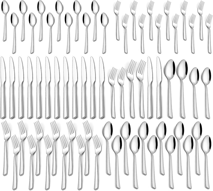 Yoehka 40 Piece Silverware Set for 8, Stainless Steel Flatware Set, Include Spoons/Forks/Knives, Mirror Polished Cutlery Set for Home Restaurant Hotel, Dishwasher Safe