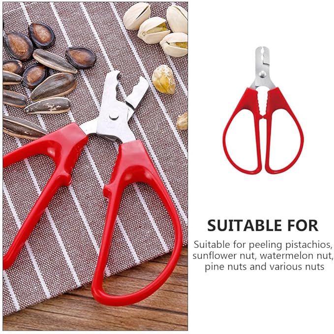 Red Melon Seed Cracker Plier, Sunflower Seeds Plier Opener - Seed Cracker Sheller Opener Peeling Pliers for Melon Seeds, Small Nuts, Specialty Tools and Gadgets Kitchen Utensils and Gadgets