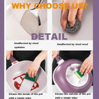 12in Titanium Alloy Non-Stick Pot with Lid with Steamer 2026 Upgrade Titanium Pot Titanium Frying Pans Nonstick Titanium Pots and Pans, Nonstick Frying Pan Cookware Sets