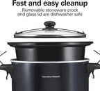 Hamilton Beach Slow Cooker, Extra Large 10 Quart, Stay or Go Portable With Lid Lock, Dishwasher Safe Crock, Black (33195)