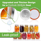 150PCS Canning lids Regular Mouth(2.76in/70mm), Upgraded Leak-Proof Mason Jar Lids for Ball/Kerr Jars, Split-Type Lid with Perfect Airtight Seal, Canning Jars Lids, Food Grade Material