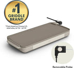 bella 10" x 20" Electric Griddle with EverGood™ Ceramic Nonstick Coating, Removable Temperature Probe, Dishwasher-Safe Drip Tray & Cool Touch Handles, Cook up to 10 Eggs, 1500 Watt, Oatmilk