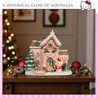 Blue Sky Clayworks Hello KITTY'S Merry Book Nook Candle House, 6.75" L x 4.75" W x 6.25" H, Storybook Snowlight