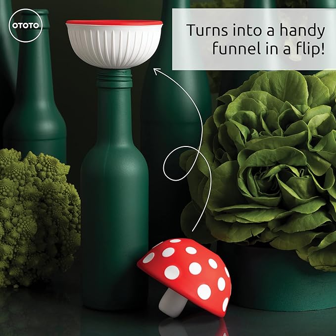 OTOTO Mushroom - Foldable Kitchen Funnel + Barry The Bear Box Cheese Grater (Bundle of 2)