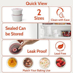 Sweese 6-Pack 8 oz Porcelain Ramekins with Lids, White Souffle Dishes for Baking, Creme Brulee Cups, Oven-Friendly Pudding Custard Bowls – Versatile Kitchen Essentials for Baking and Storing