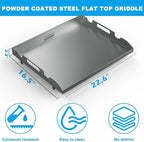 Flat Top Griddle for Blackstone 22 Inch Griddle Powder Coated Steel Gill Pan Replacement Parts w/Rear Grease System for Blackstone 1666 1833 1840 1895 1891 2166 2203 2304 1813 1842 2061