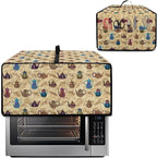 Coffee Kettle Print Toaster Oven Dust Cover, Fingerprint Protectors and Greasy Protection Machine Washable Universal Toaster Oven Protector for Kitchen, (Medium-16.1*19.71*10 inches)
