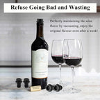 Wine Stoppers Vacuum with Pump, Keep Wine Fresh for up to 7 Days -1 Pump 8 Stopper, Wine Pump and Wine Vacuum Stopper, Reusable for Wine Saver, Wine Stoppers for Wine Bottles