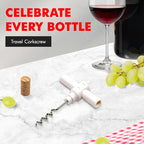 Chef Craft Select Travel Corkscrew, 4 inches in length, White