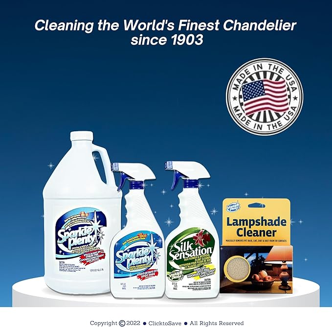 Sparkle Plenty Silk Sensation Artificial Flower & Plant Leaf Cleaner - Fake Flower Dusting Spray - Silk Plant Cleaner Spray No Wipe - Drip Dry Cleaning Supplies for Artificial Tree (32 oz, 2 Pack)