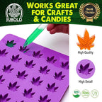 PJ BOLD Marijuana Leaf Gummy Molds Silicone Candy Mold Kit - 3 Pack