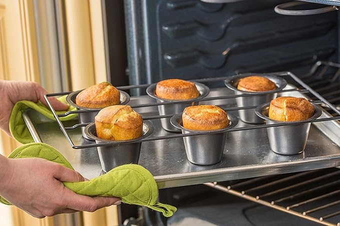 Bellemain Popover Pan for Baking - Extra Deep , Non-Stick , Easy to Clean , Sturdy , Professional Grade Materials