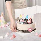 2 Pack Cake Boxes, 10 x 10 x 8 Inches Tall Bakery Box with Window and Cake Boards, Disposable Cake Containers for Wedding, Birthday, Party