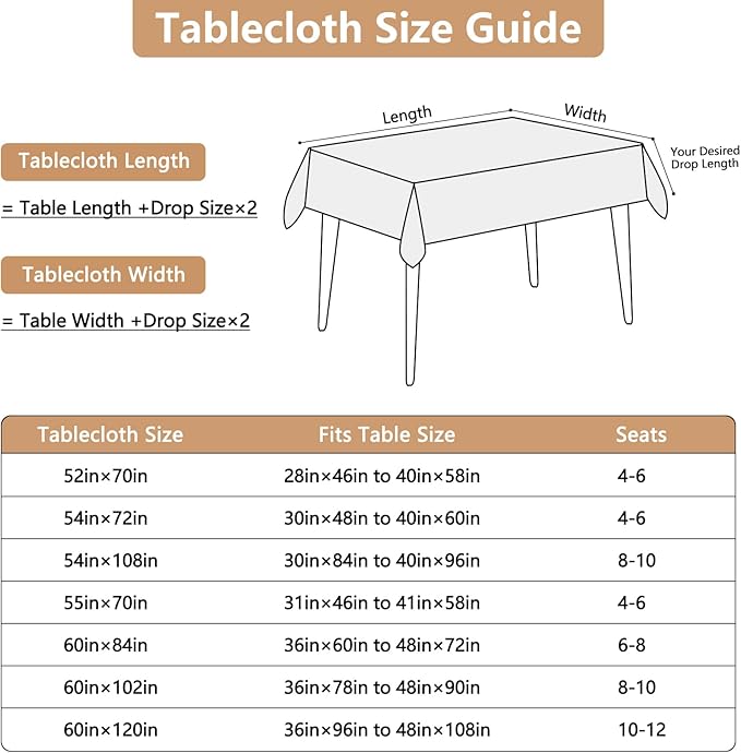 Textured White Fabric Table Cloth Rectangle, Spill Proof & Reusable Faux Linen Tablecloth for 8 Foot Rectangular Table, Easy Clean for Dining Banquet Wedding, 54 x 108 Inch