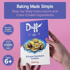 Baketivity x Duff Goldman S’mores Sandwich Cookies Kit Kids Baking Set Cooking Kits for Kids with Premeasured Ingredients, Decorating Supplies, STEM Activities - Baking Sets for Girls, Boys Ages 6-12